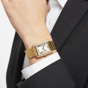 NWT Authentic Michael Kors Emery Quartz Crystal White Dial Women's Watch